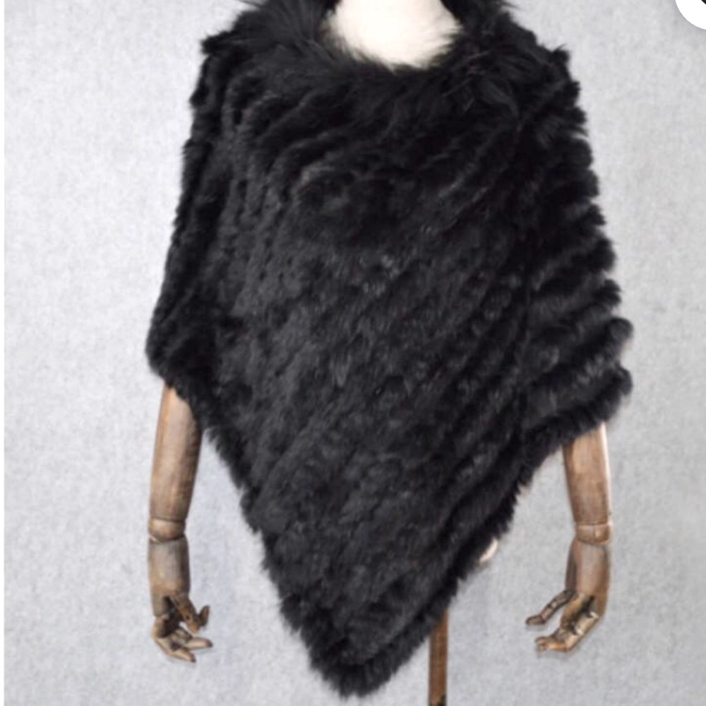 Genuine Rabbit Fur Shrug. One Size fits all